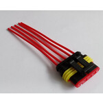 Разъем 5-ти контактный гнездовой герметичный серии Superseal 1,5 AMP 282089-1 в сборе с проводом