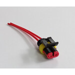 Разъем 2-х контактный гнездовой герметичный серии Superseal 1,5 AMP 282080-01 в сборе с проводом