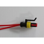 Разъем 2-х контактный гнездовой герметичный серии Superseal 1,5 AMP 282080-01 в сборе с проводом