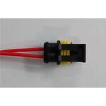 Разъем 2-х контактный гнездовой герметичный серии Superseal 1,5 AMP 282080-01 в сборе с проводом