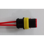 Разъем 2-х контактный гнездовой герметичный серии Superseal 1,5 AMP 282080-01 в сборе с проводом