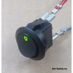 Клавиша-выключатель MIRS-101E-8C/D ON-OFF(2-х поз.) 12В-16А, зелёный светод. индикатор