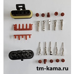 Разъем герметичный 5-ти контактный серии 1,5 Superseal комплект гнездовой+штыревой (мама+папа) РГ5