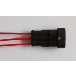 Разъем 3-х контактный штыревой герметичный AMP 282105-1 с проводом РГ-3пСП