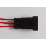 Разъем 3-х контактный штыревой герметичный AMP 282105-1 с проводом РГ-3пСП